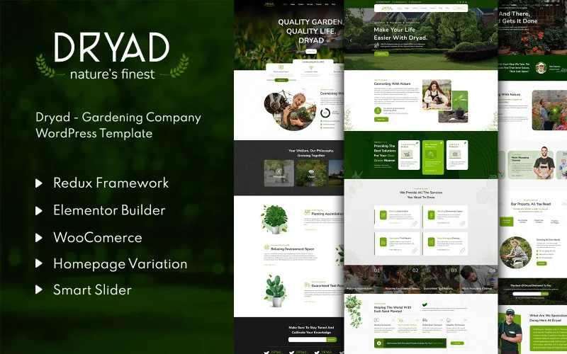 Dryad - Gardening Company WordPress ThemeNo No support Regular License