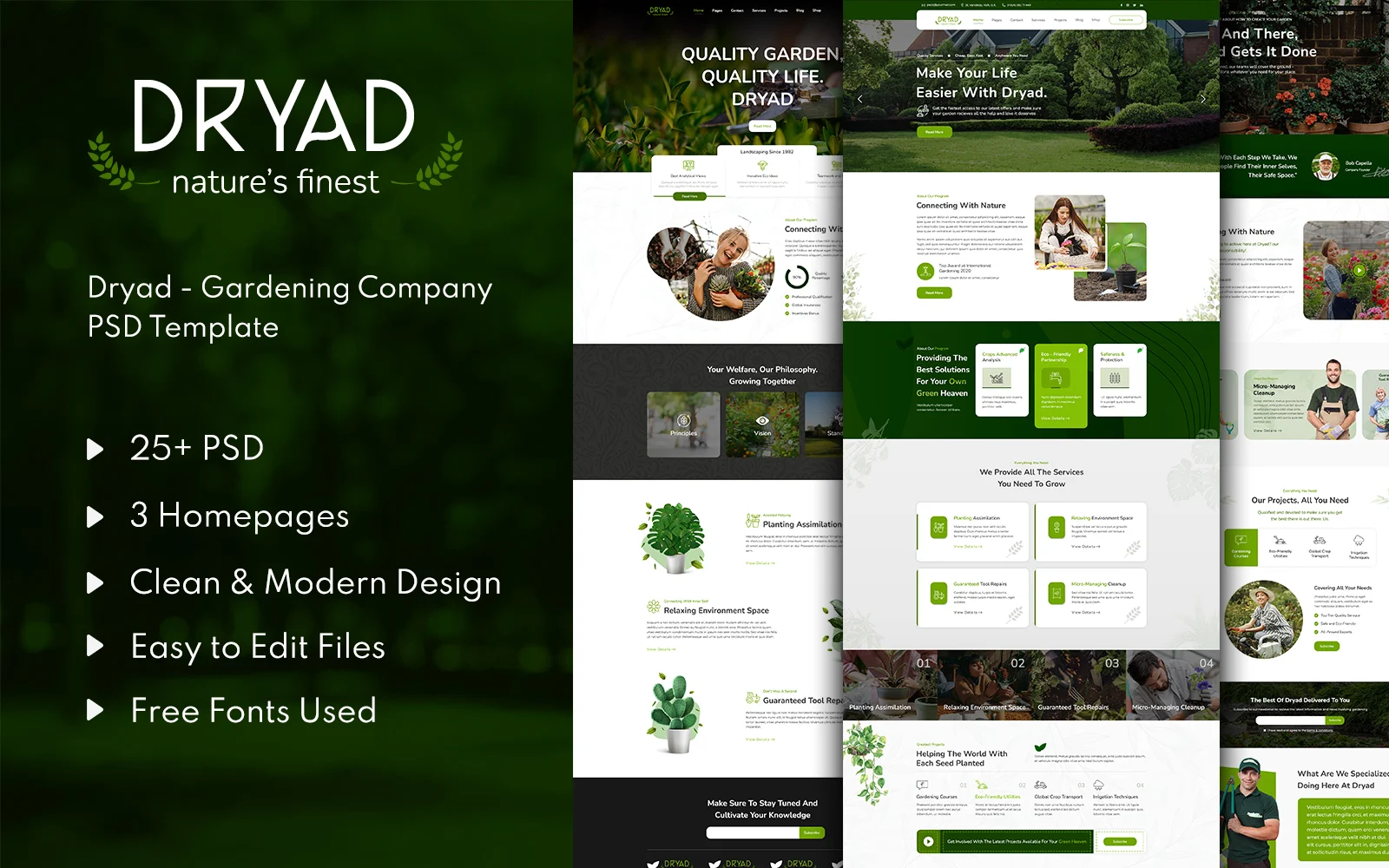 Dryad - Gardening PSD TemplateNo support Regular License